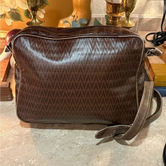 Mario Valentino Adjustable Crossbody Bag PVC x Leather Authentic USED - Picture 5 of 12